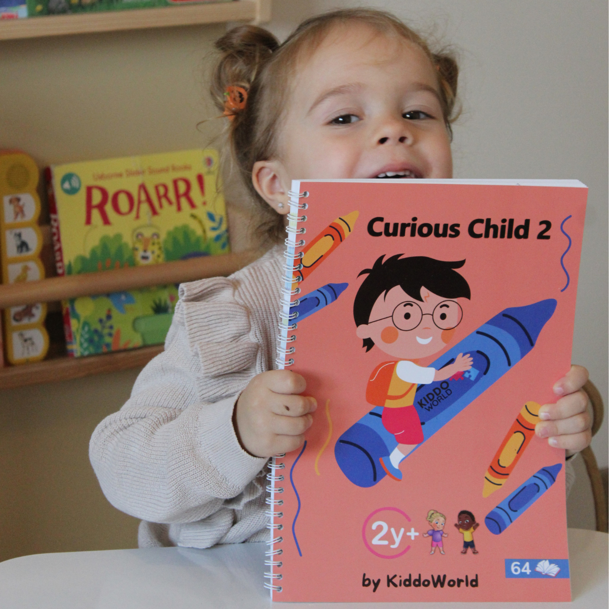 Curious Child 2 – Írj és törölj füzet az írás tanulásához, többször használható (64 oldal, 2–5 év)