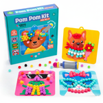 Pom Pom Kit | Szenzoros kreatív játék puha pomponokkal | 5+ éves gyerekeknek