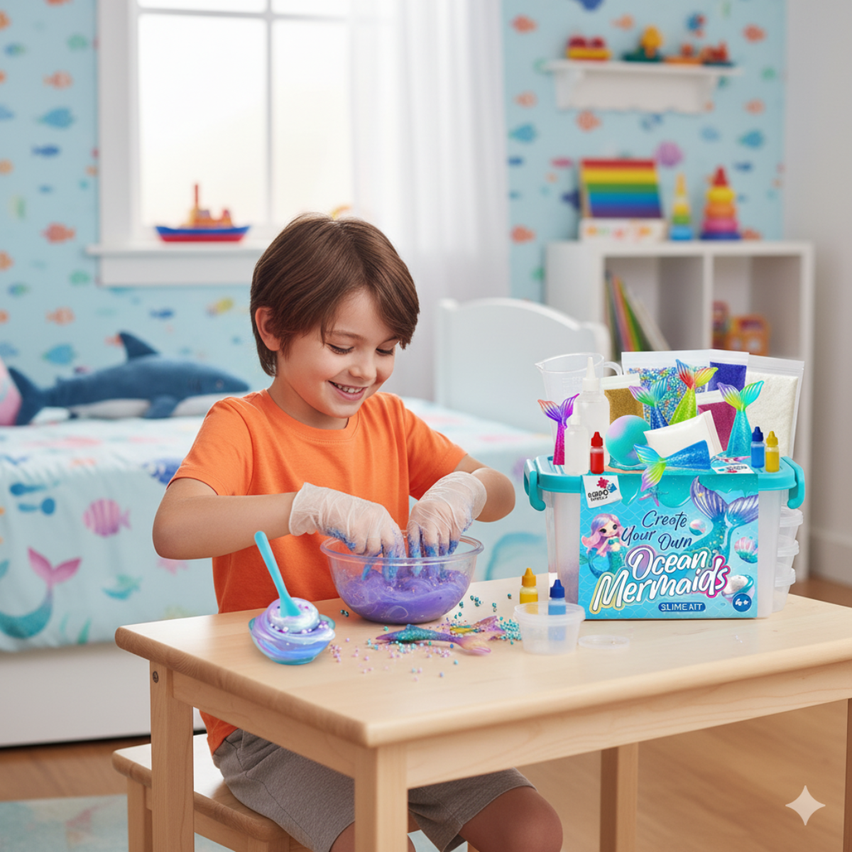 Ocean Mermaids Slime Kit | Készítsd el a saját nyálkás tenger világodat | 4+ éveseknek