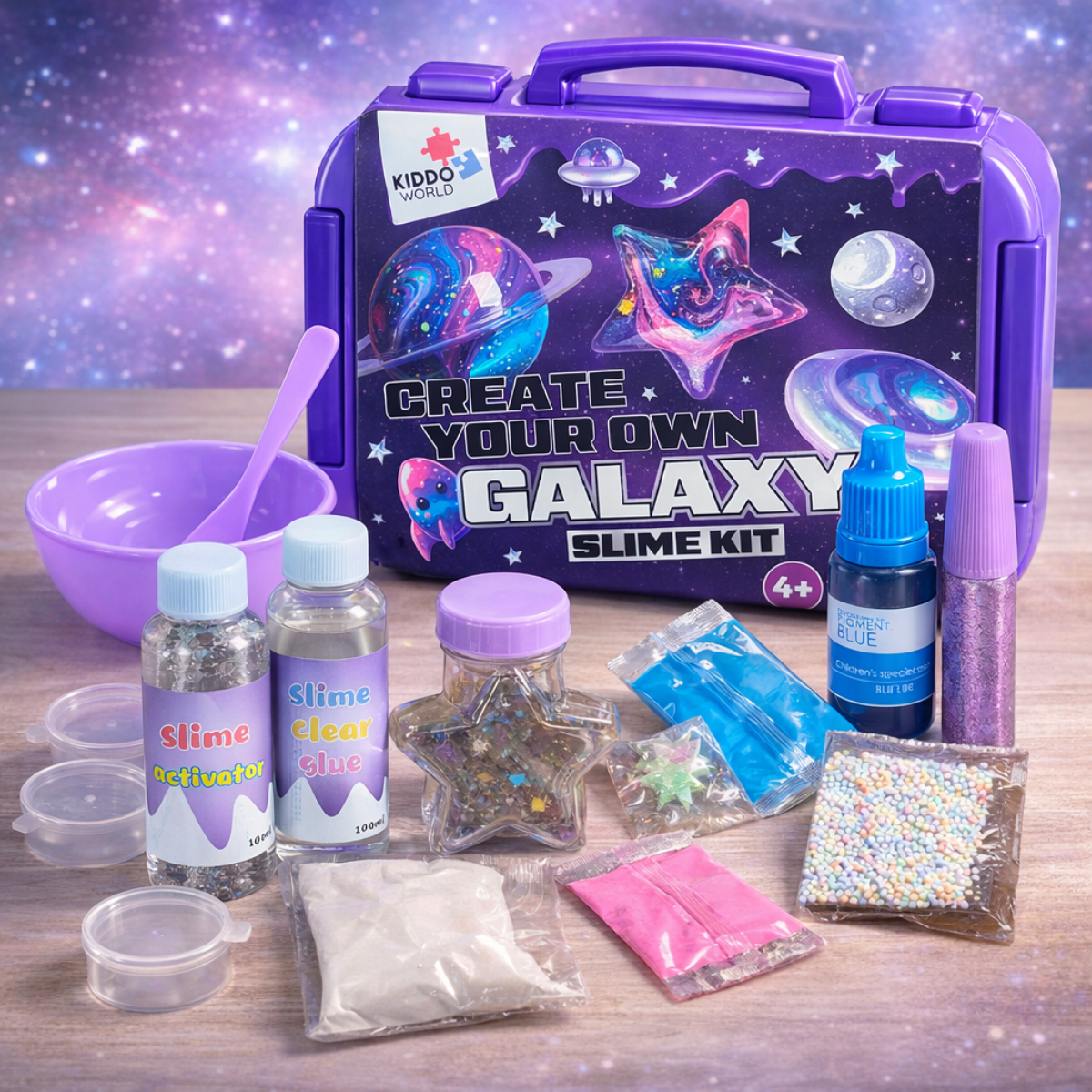 Galaxy Slime Kit | Készítsd el saját nyálkás galaxisodat | 4+ éveseknek