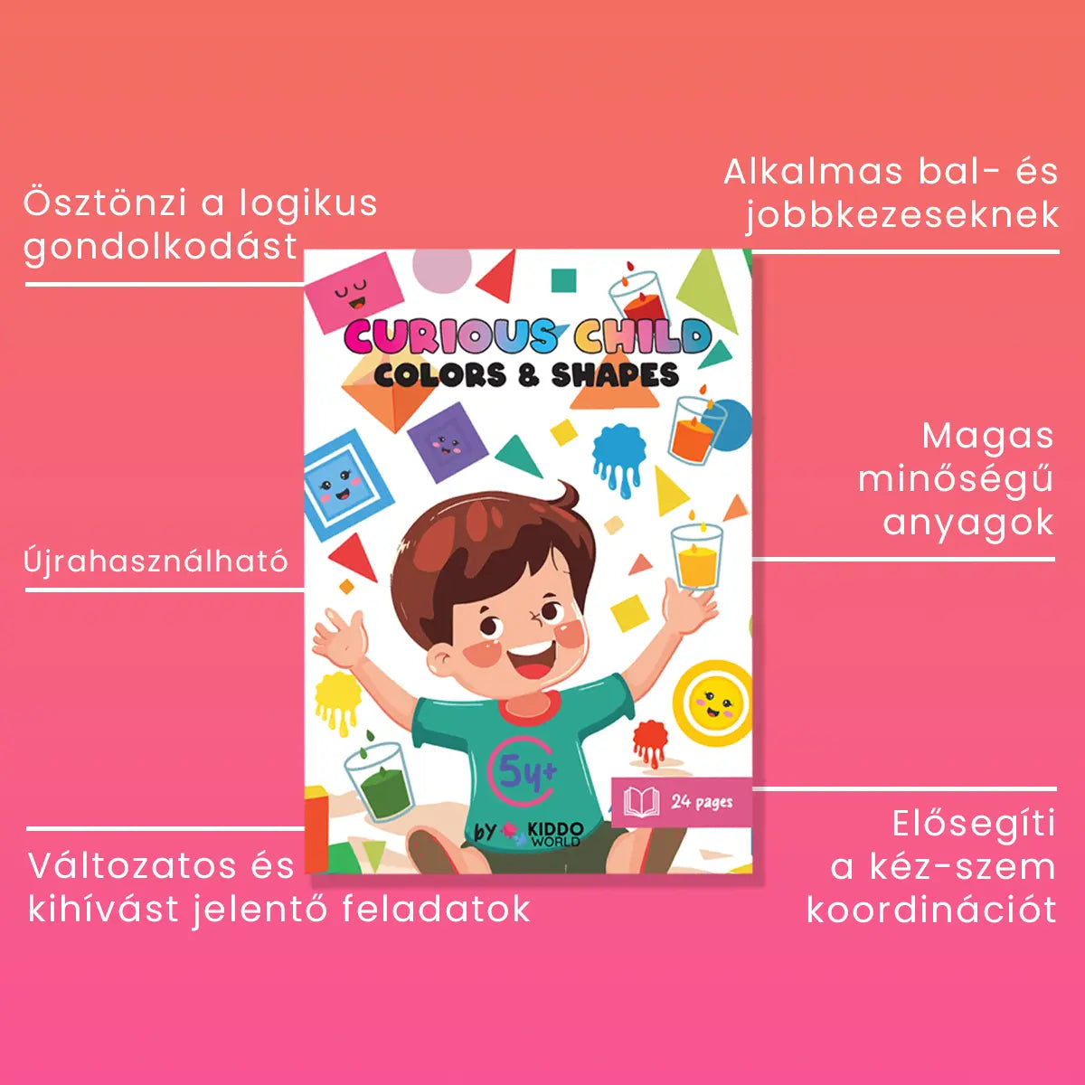 Curious Child: Montessori színek és formák munkafüzet (5+ éves kortól)