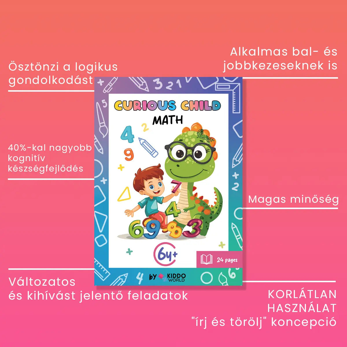 Matematikai munkafüzet Curious Child (6+ éves)