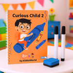 Curious Child 2 – Írj és törölj füzet az írás tanulásához, többször használható (64 oldal, 2–5 év)