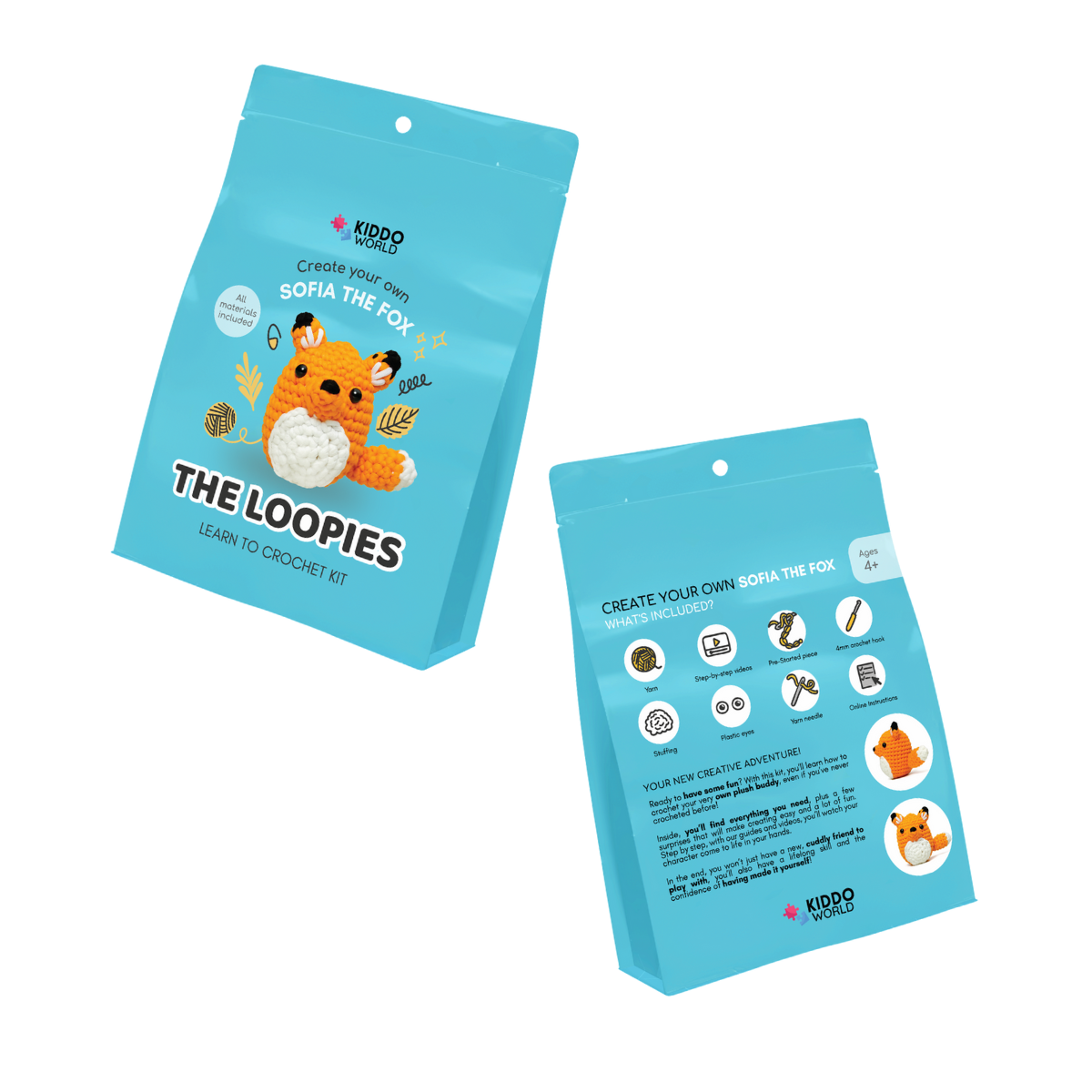 Kezdő horgolókészlet | Sofia a róka | 10 év felett ajánlott