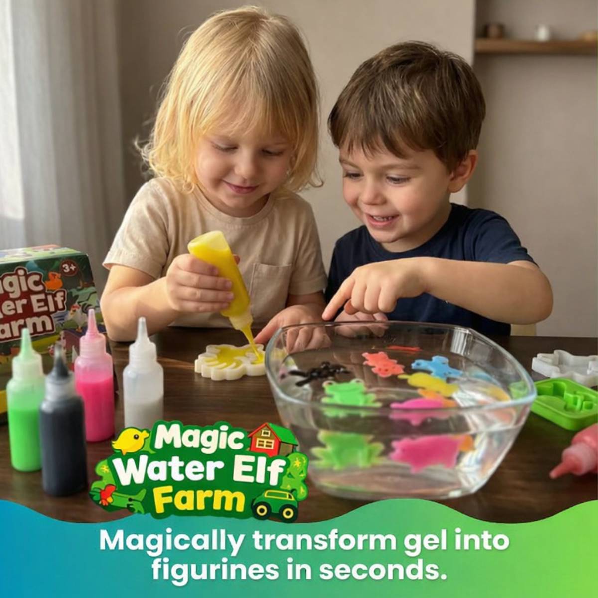 Varázslatos vízi manók, Háztáji állatok, 8 szín + 8 forma