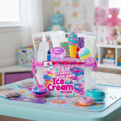 Ice Cream Slime Kit | Készítsd el saját nyálkás fagylaltvilágodat | 4+ éveseknek