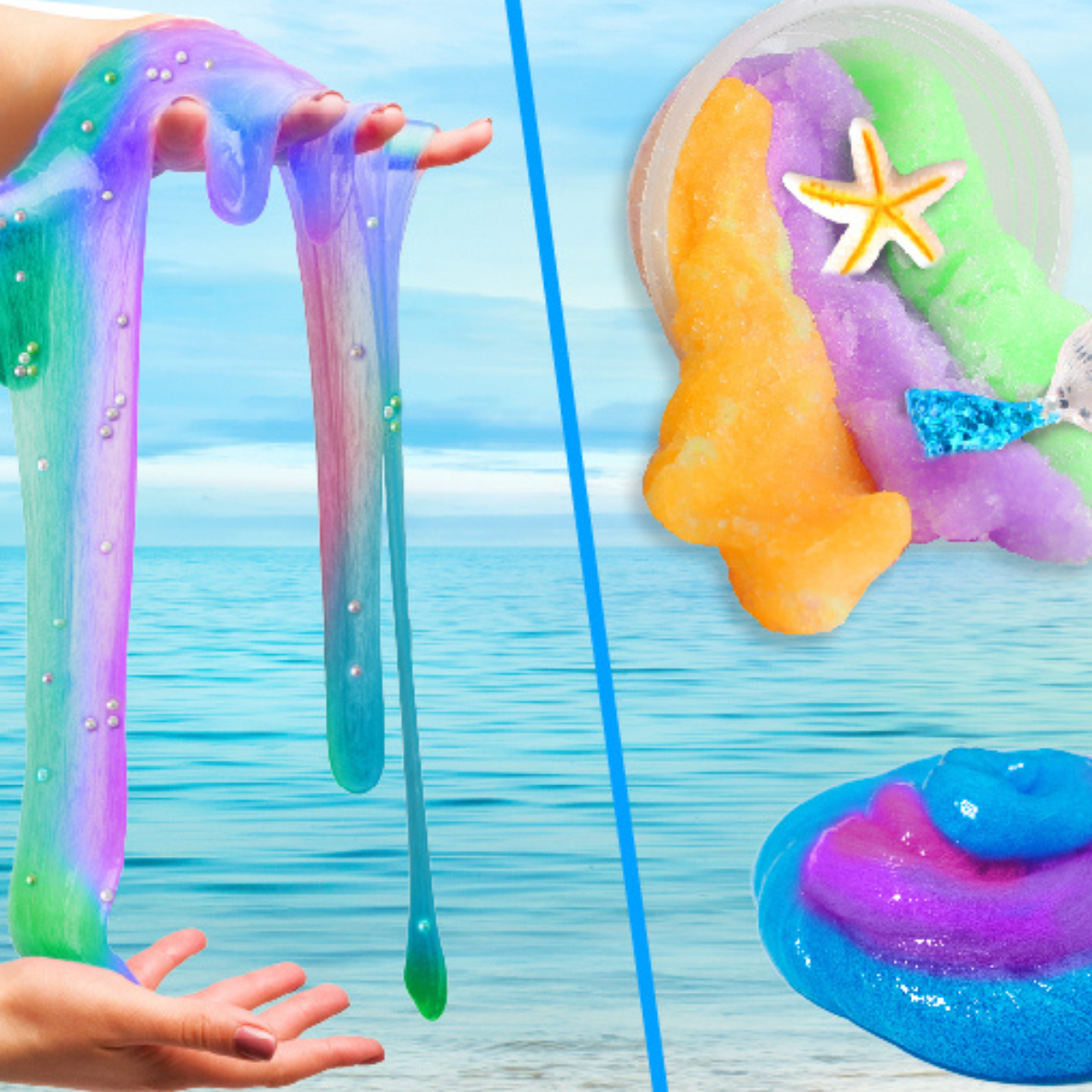 Ocean Mermaids Slime Kit | Készítsd el a saját nyálkás tenger világodat | 4+ éveseknek