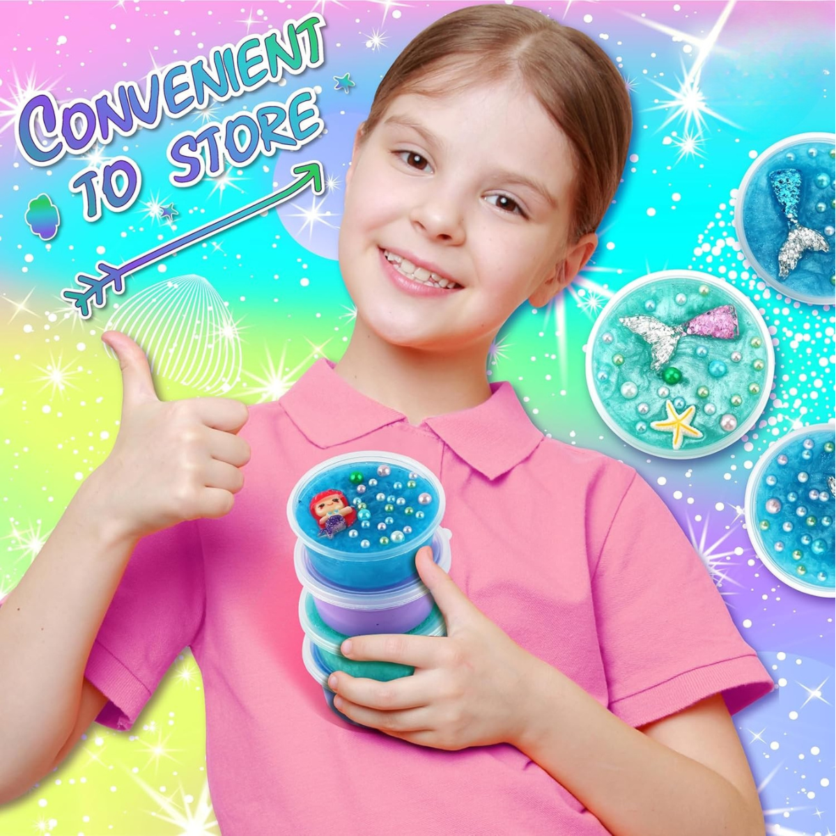 Ocean Mermaids Slime Kit | Készítsd el a saját nyálkás tenger világodat | 4+ éveseknek