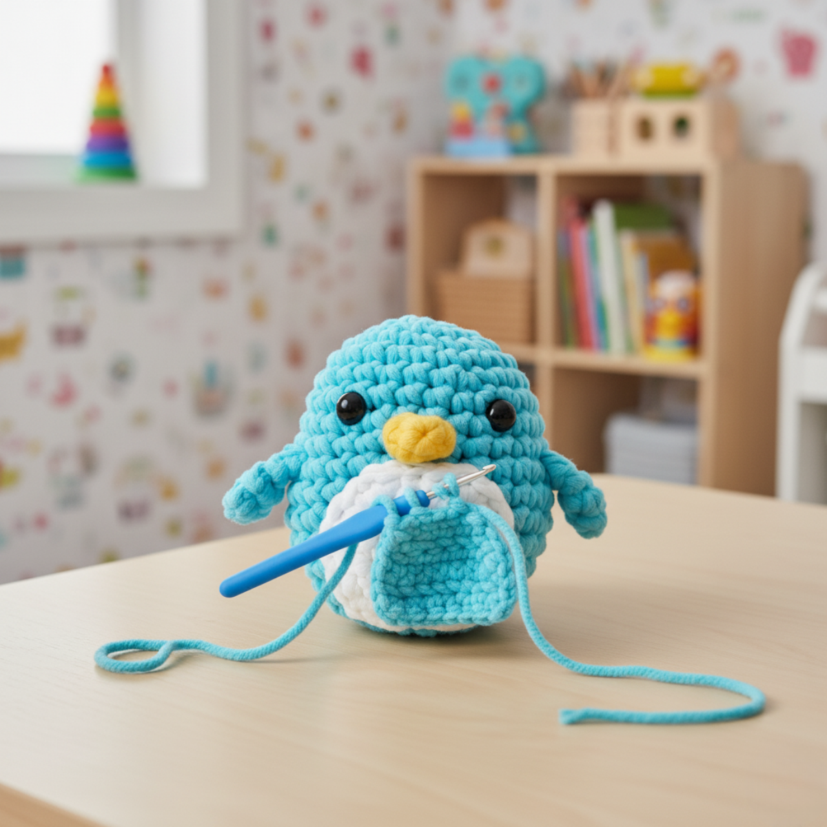 Kezdő horgolókészlet | Oli a pingvin | 10 év felett ajánlott