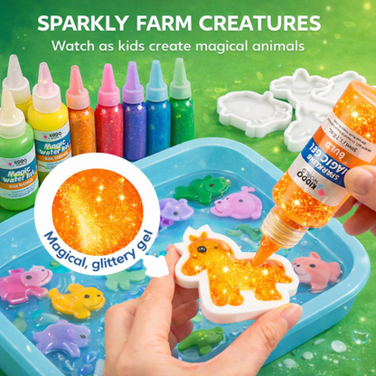 Varázslatos vízi manók, Háztáji állatok, 8 szín + 8 forma