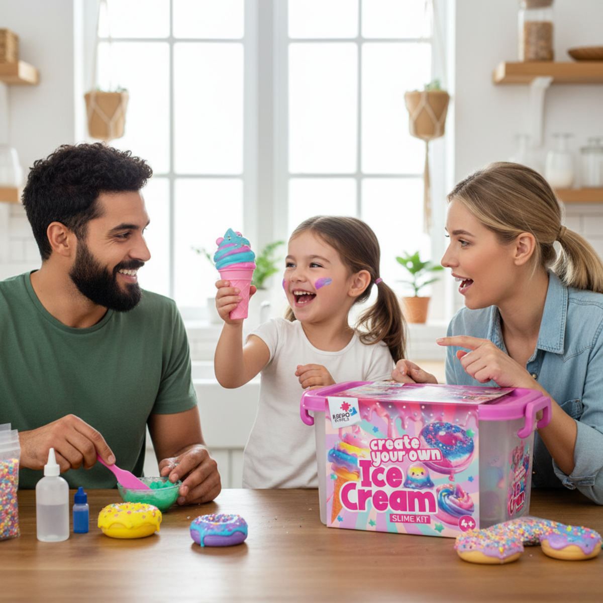 Ice Cream Slime Kit | Készítsd el saját nyálkás fagylaltvilágodat | 4+ éveseknek