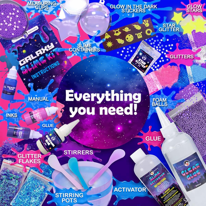 Galaxy Slime Kit | Készítsd el saját nyálkás galaxisodat | 4+ éveseknek