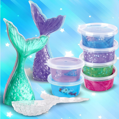 Ocean Mermaids Slime Kit | Készítsd el a saját nyálkás tenger világodat | 4+ éveseknek
