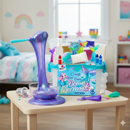 Ocean Mermaids Slime Kit | Készítsd el a saját nyálkás tenger világodat | 4+ éveseknek