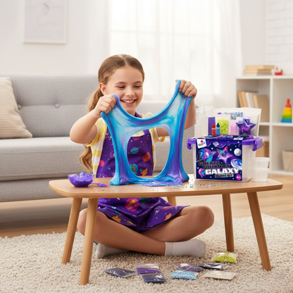 Galaxy Slime Kit | Készítsd el saját nyálkás galaxisodat | 4+ éveseknek