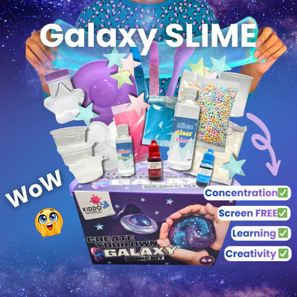 Galaxy Slime – készíts csillogó űr slime-ot, amely világít a sötétben! (4+ év)