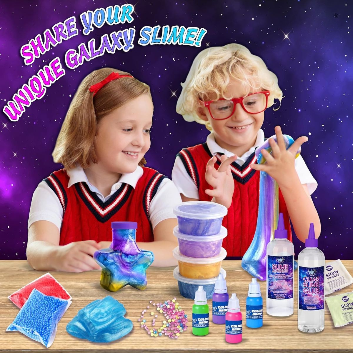 Galaxy Slime Kit | Készítsd el saját nyálkás galaxisodat | 4+ éveseknek