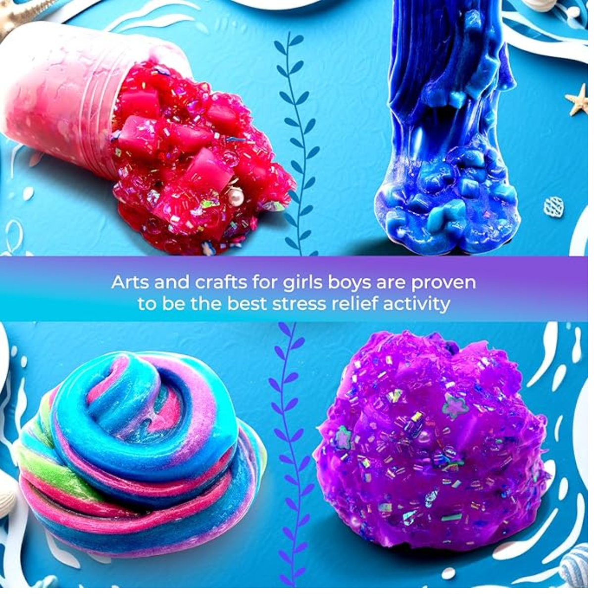 Ocean Mermaids Slime Kit | Készítsd el a saját nyálkás tenger világodat | 4+ éveseknek