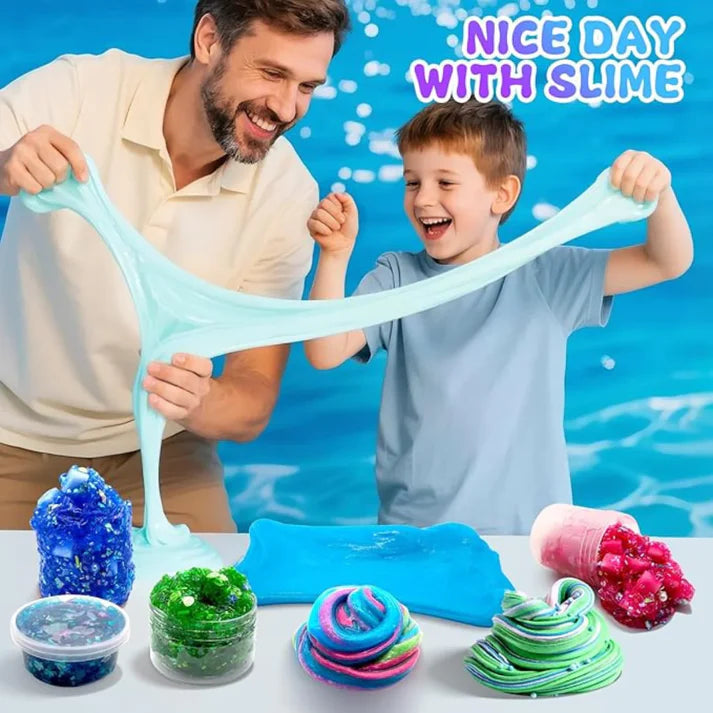 Slime készlet 3 az 1-ben – Galaxy Slime, Ice Cream Slime és Mermaid Ocean Slime! (4+ év)