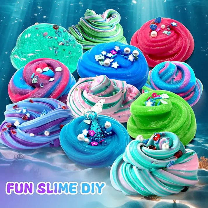 Slime készlet 3 az 1-ben – Galaxy Slime, Ice Cream Slime és Mermaid Ocean Slime! (4+ év)