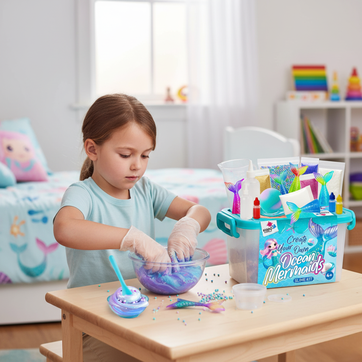 Ocean Mermaids Slime Kit | Készítsd el a saját nyálkás tenger világodat | 4+ éveseknek