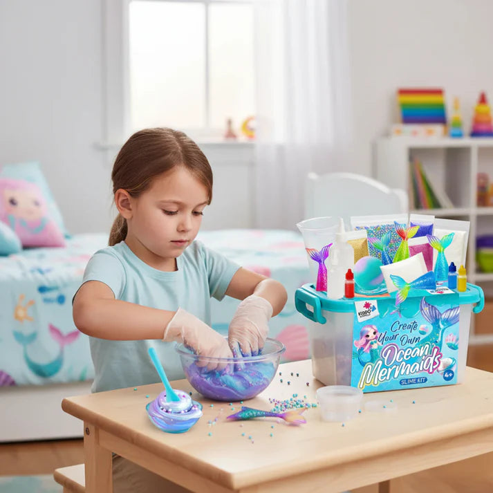 Slime készlet 3 az 1-ben – Galaxy Slime, Ice Cream Slime és Mermaid Ocean Slime! (4+ év)