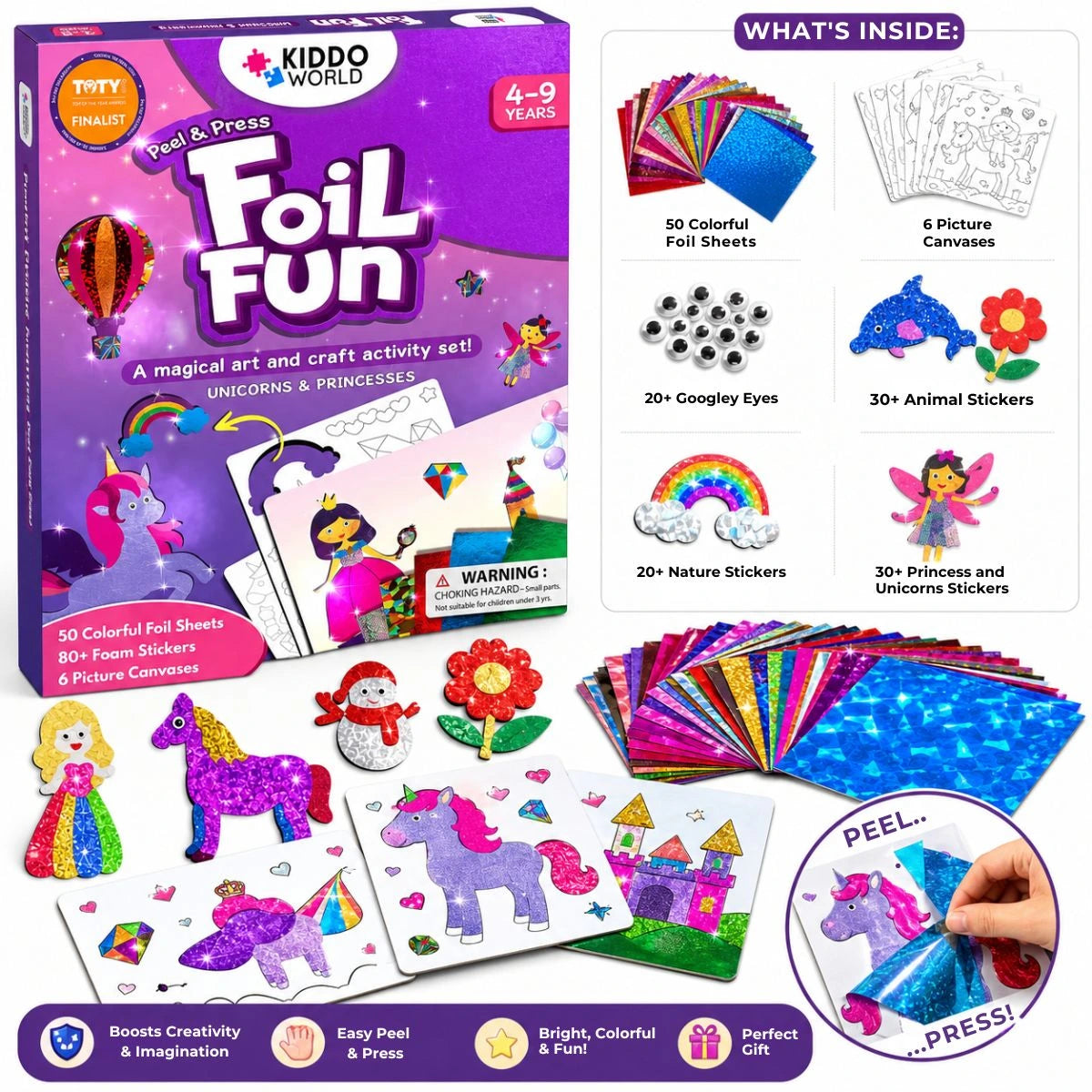 Foil Fun: Unikornisok és hercegnők – csillogó meseképek rendetlenség nélkül! (4+ év)