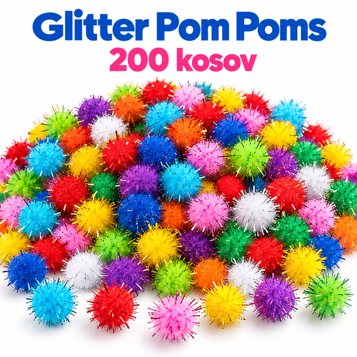 200× Csillámos pompon