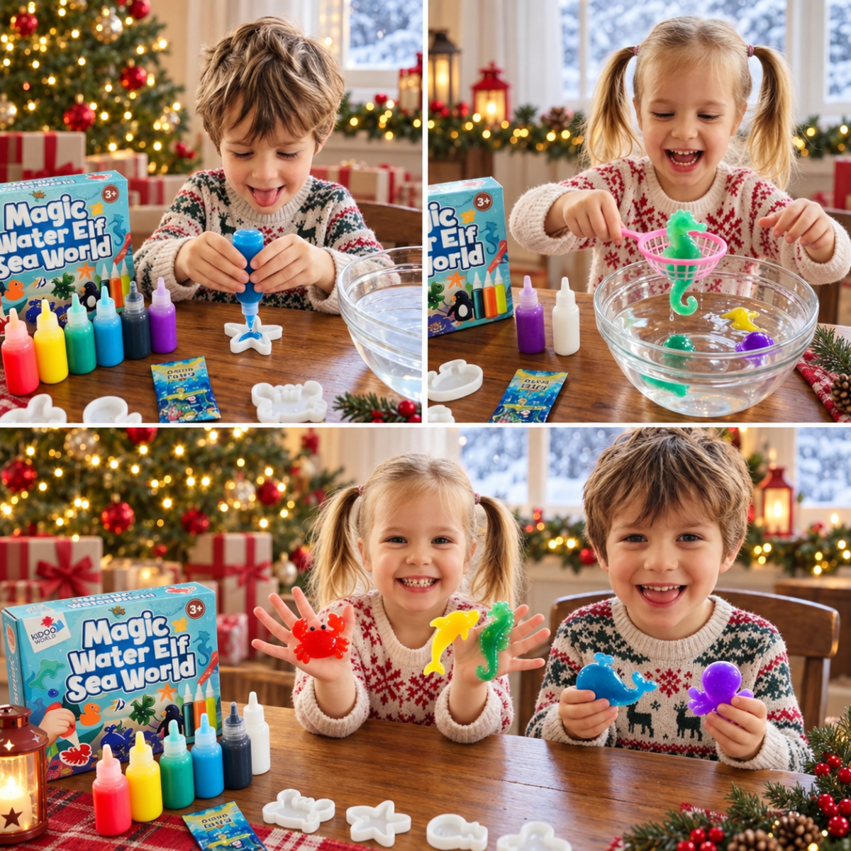 Magic Water Squishies – kreatív készlet 3D figurák készítéséhez | 3+ év