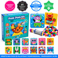 Pom Pom Kit – készíts puha 3D állatkákat színes pomponokból, rendetlenség nélkül! (5+ év)