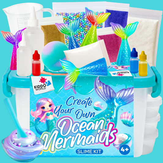 Ocean Mermaids Slime Kit | Készítsd el a saját nyálkás tenger világodat | 4+ éveseknek