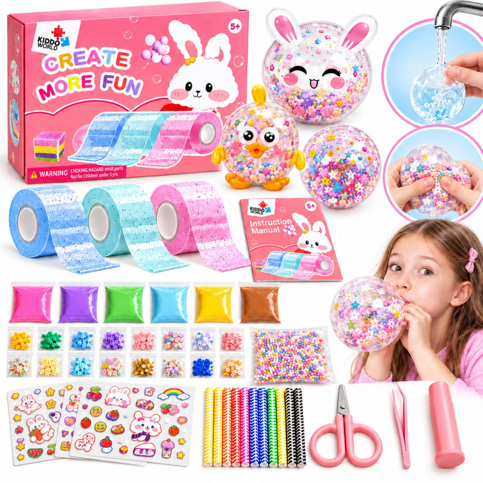 Nano Tape Bubble Squishies – Kreatív 41 darabos készlet (4+ éves kortól)