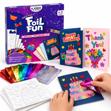 Foil Fun Képeslapok – Kreatív készlet csillogó ünnepi üdvözlőlapok készítéséhez (4+ éves kortól)