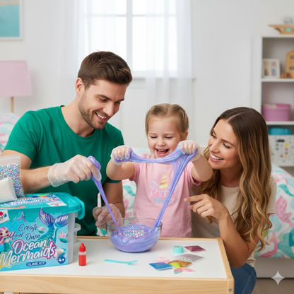 Ocean Mermaids Slime Kit | Készítsd el a saját nyálkás tenger világodat | 4+ éveseknek