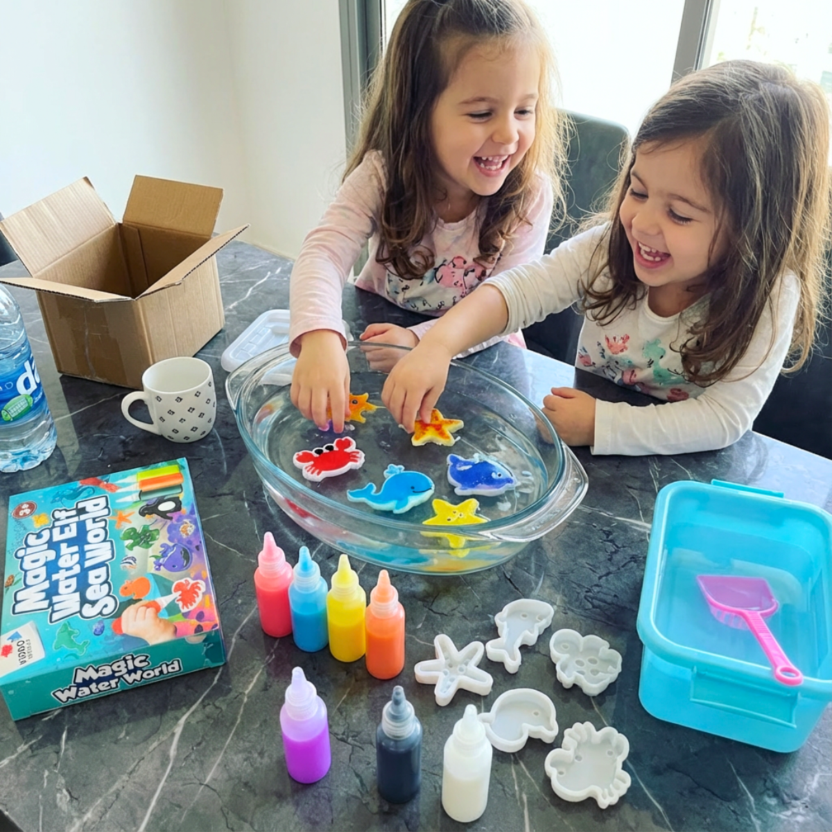 Varázslatos vízi manók CSILLÁMOKKAL | Tengeri világ | 4, 8 és 16 szín | 3+ éves gyermekeknek