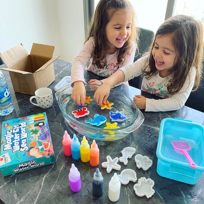 Varázslatos vízi manók CSILLÁMOKKAL | Tengeri világ | 4, 8 és 16 szín | 3+ éves gyermekeknek