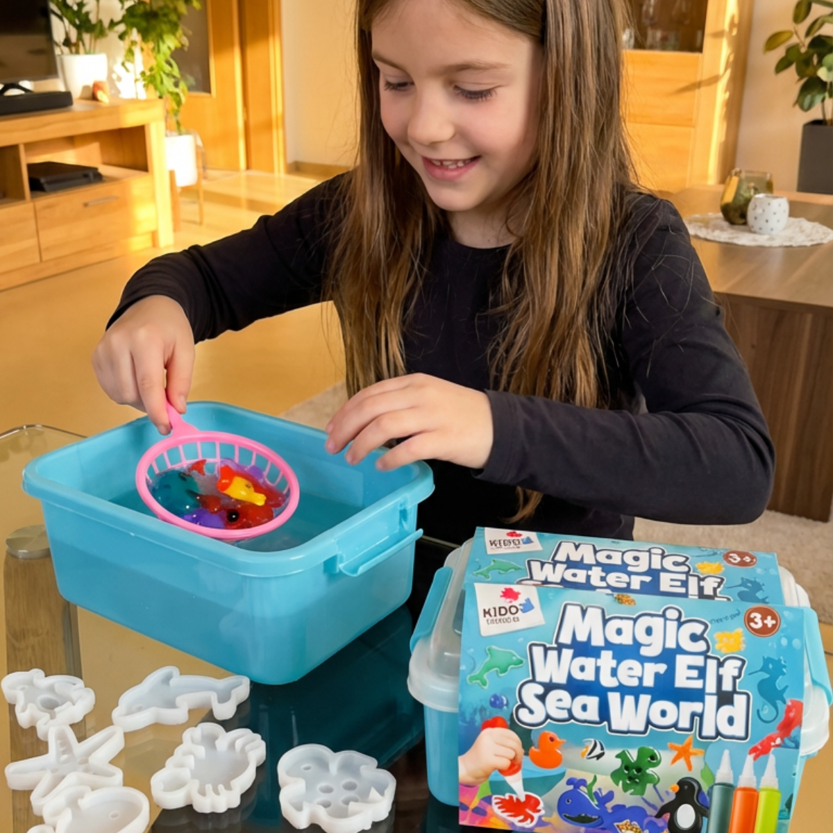 Varázslatos vízi manók CSILLÁMOKKAL | Tengeri világ | 4, 8 és 16 szín | 3+ éves gyermekeknek