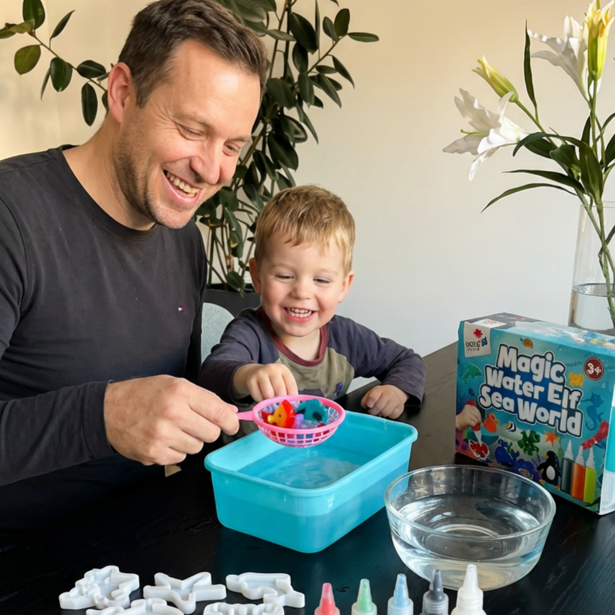 Varázslatos vízi manók CSILLÁMOKKAL | Tengeri világ | 4, 8 és 16 szín | 3+ éves gyermekeknek