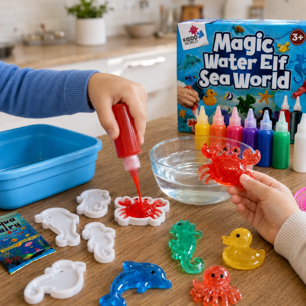 Magic Water Squishies – kreatív készlet 3D figurák készítéséhez | 3+ év