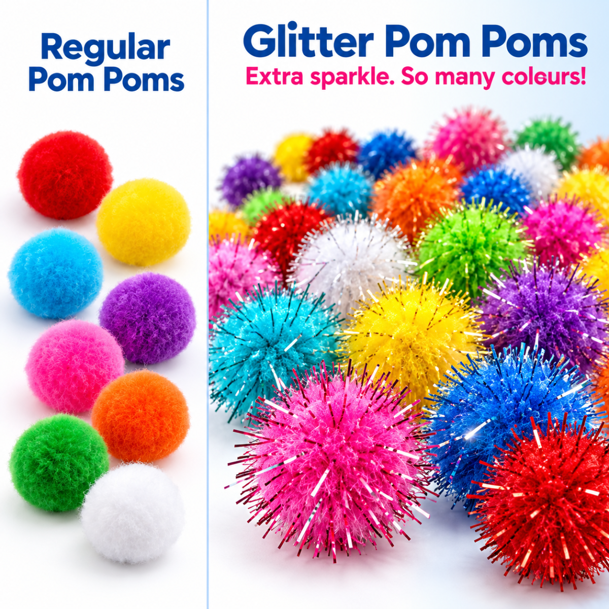 200× Csillámos pompon