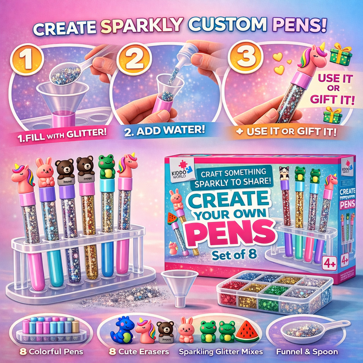 Diy varázslatos stúdió csillogó tollak készítéséhez