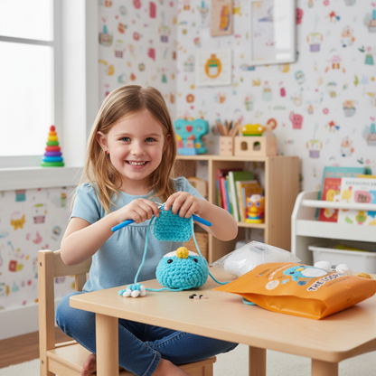 Kezdő horgolókészlet | Oli a pingvin | 10 év felett ajánlott