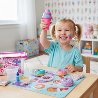 Ice Cream Slime Kit | Készítsd el saját nyálkás fagylaltvilágodat | 4+ éveseknek