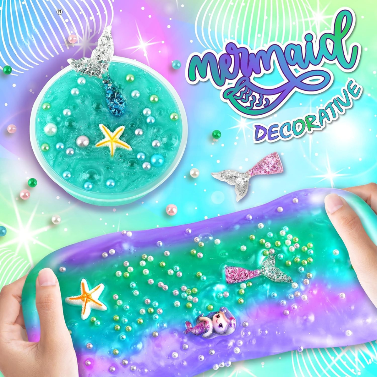 Ocean Mermaids Slime Kit | Készítsd el a saját nyálkás tenger világodat | 4+ éveseknek