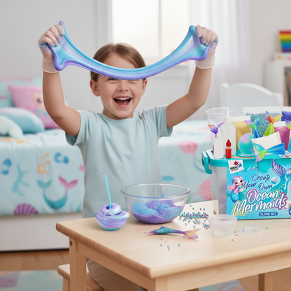 Ocean Mermaids Slime Kit | Készítsd el a saját nyálkás tenger világodat | 4+ éveseknek