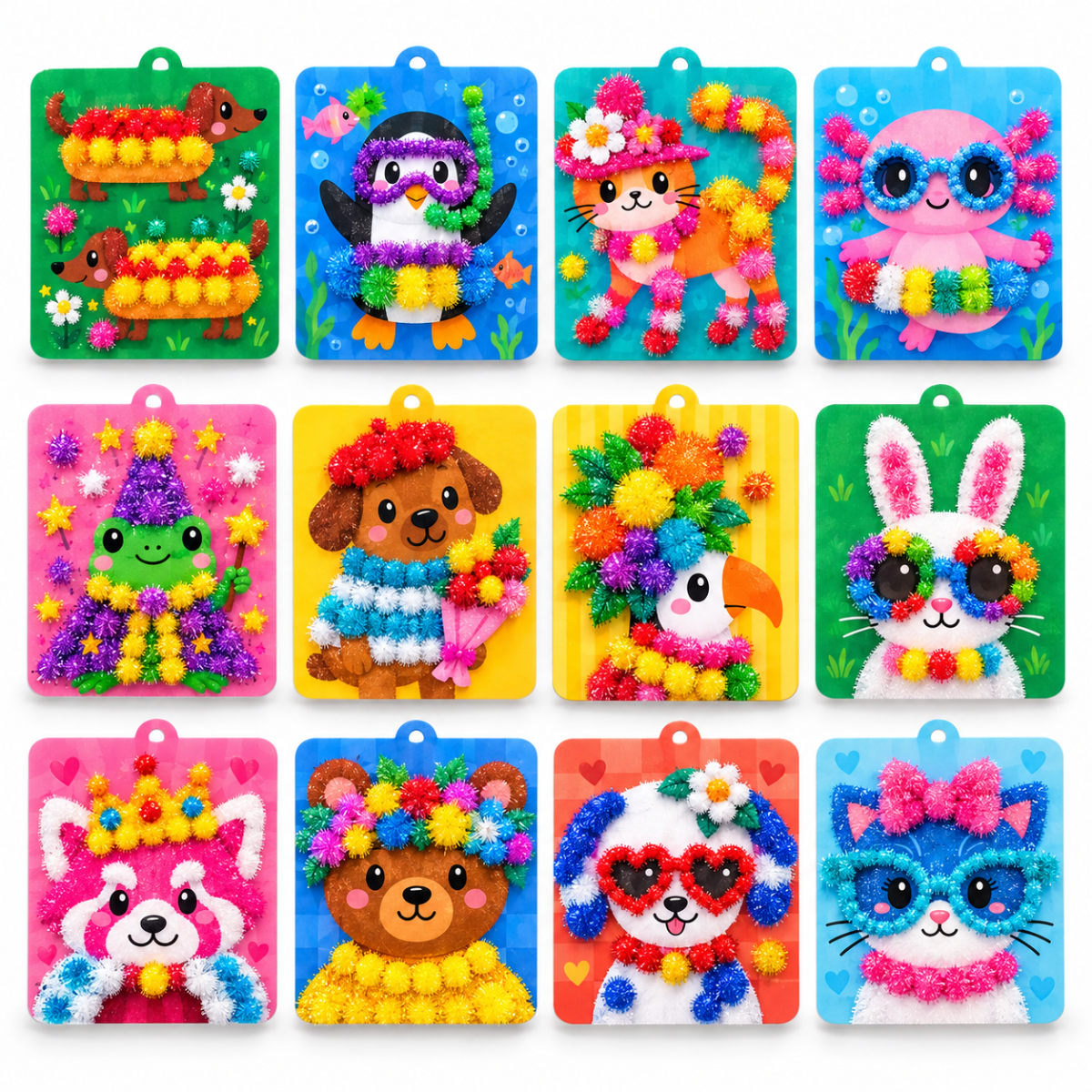 200× Csillámos pompon