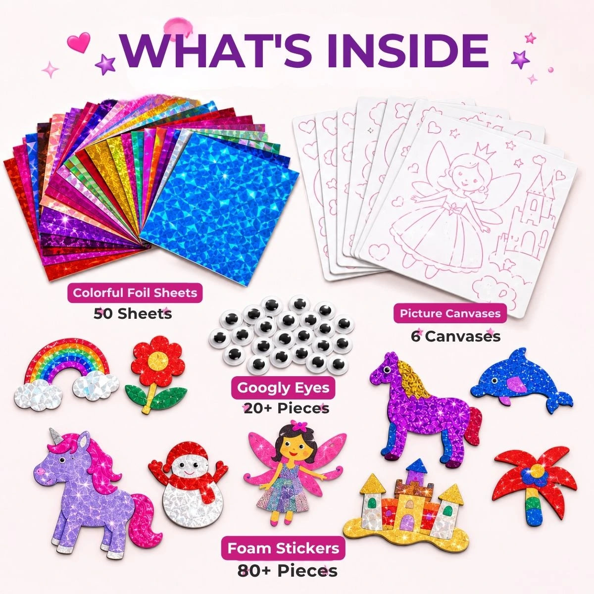 Foil Fun: Unikornisok és hercegnők – csillogó meseképek rendetlenség nélkül! (4+ év)