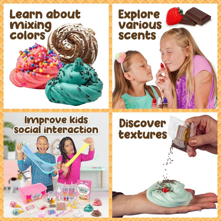 Slime készlet 3 az 1-ben – Galaxy Slime, Ice Cream Slime és Mermaid Ocean Slime! (4+ év)