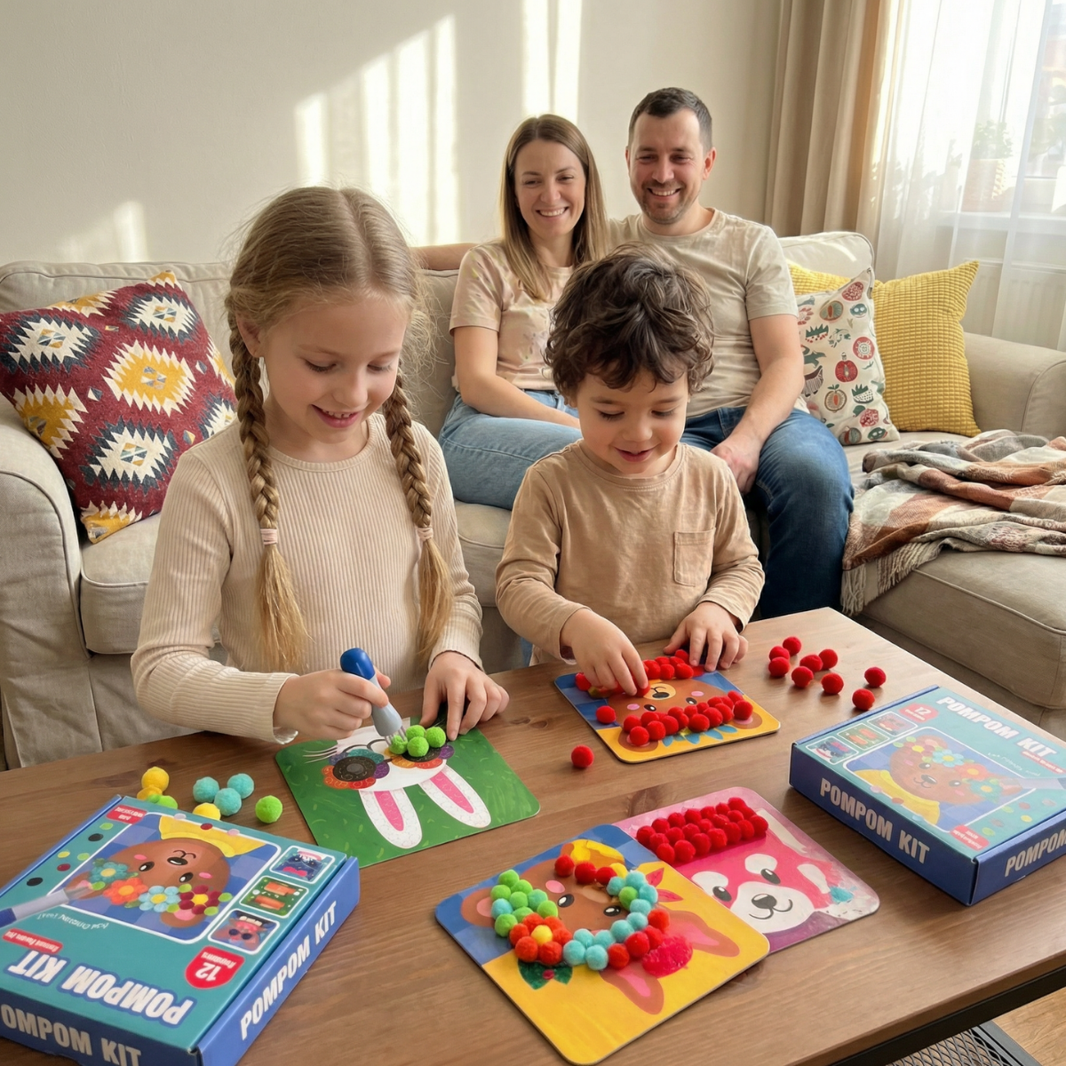ÉRZÉKSZERVI KREATÍV CSOMAG: Pom Pom Kit & Tufting Kit