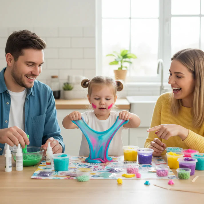 Slime készlet 3 az 1-ben – Galaxy Slime, Ice Cream Slime és Mermaid Ocean Slime! (4+ év)